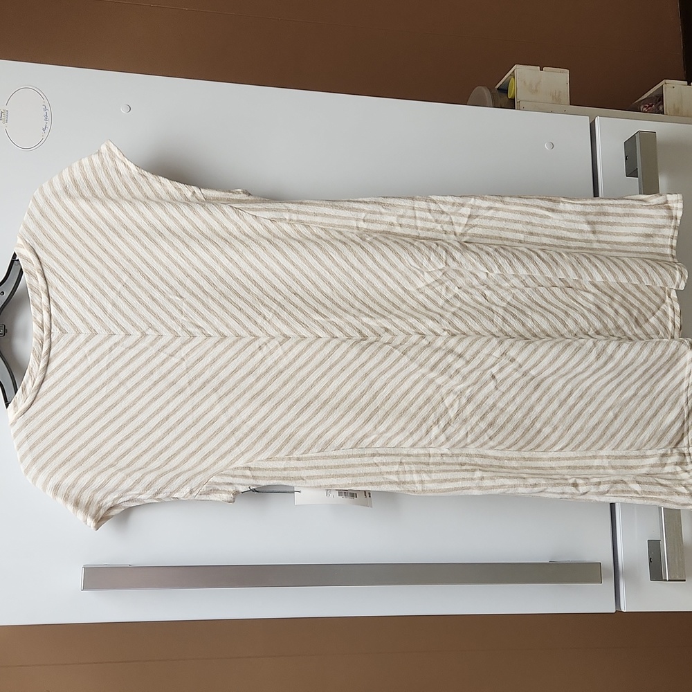 NWT Liz Claiborne Size L White and Cream Swimsuit / Beach Cover Up - Picture 9 of 11